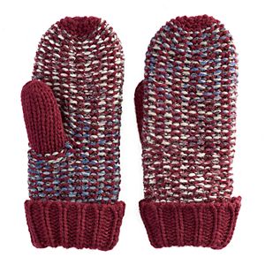 madden NYC Women's Lined Spectrum Knit Mittens