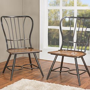 Baxton Studio Longford Armless Dining Chair 2-piece Set
