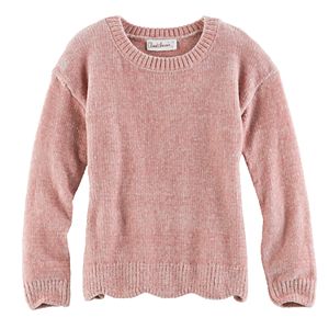 Girls 7-16 & Plus Size Cloud Chaser Chenille Scalloped Sweater