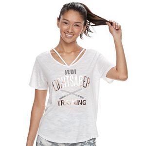 Juniors' Her Universe Star Wars Lightsaber Strappy Tee