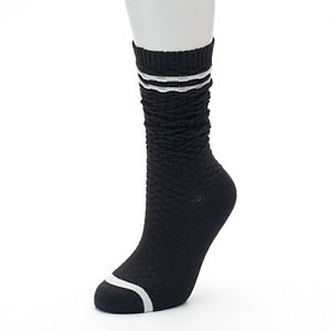 Women's SONOMA Goods for Life™ Wavy Texture Boyfriend Crew Socks