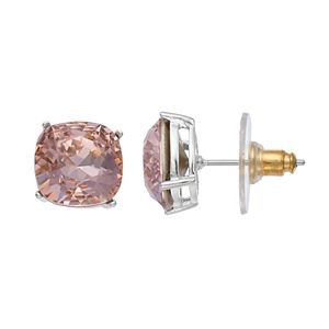 Brilliance Silver Plated Stud Earrings with Swarovski Crystals