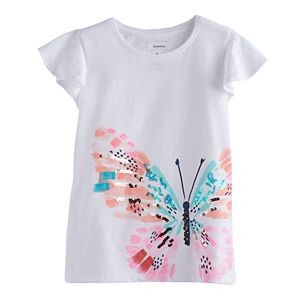 Girls 4-12 SONOMA Goods For Life™ Ruffle Sleeve Printed Tee