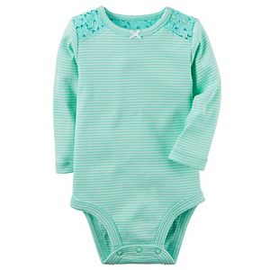 Baby Girl Carter's Striped Lace Bodysuit!