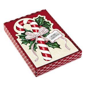 Hallmark 16-Count Diecut Candy Cane Boxed Holiday Cards