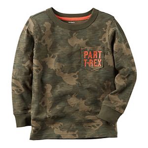 Toddler Boy Carter's Dinosaur Camouflage Pocket Tee