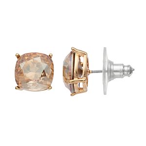 Brilliance Gold Tone Stud Earrings with Swarovski Crystals