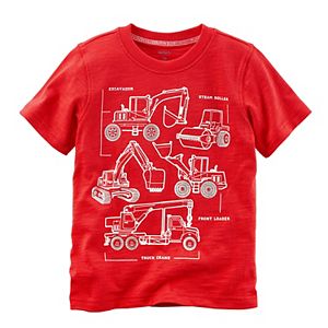 Toddler Boy Carter's Construction Trucks Diagram Graphic Tee