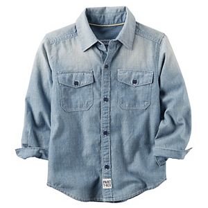 Toddler Boy Carter's Chambray Button Front Shirt