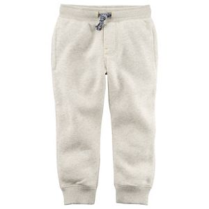 Toddler Boy Carter's Fleece Pull On Ivory Jogger Pants