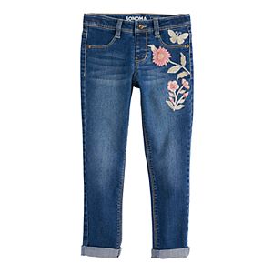 Girls 4-12 SONOMA Goods for Life™ Floral Embroidered Jeggings