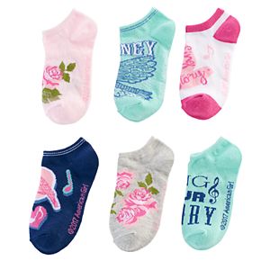 Girls 4-16 American Girl Tenney 6-pk. No-Show Socks