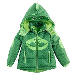 Toddler Boy PJ Masks Gekko Fleece-Lined Hooded Heavyweight Jacket