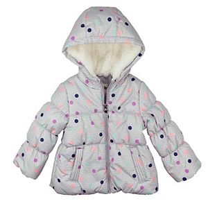 Toddler Girl OshKosh B'gosh® Heavyweight Fleece-Lined Polka-Dot Jacket