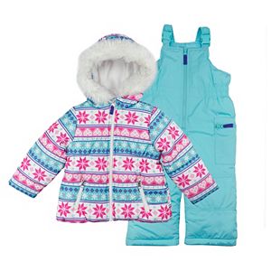 Toddler Girl OshKosh B'gosh® Heavyweight Fairisle Jacket & Bib Snow Pants Set