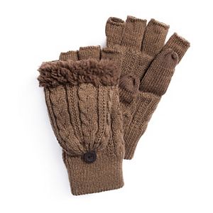 Men's MUK LUKS Fingerless Flip Mittens