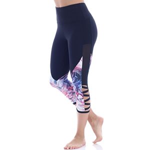 Women's Balance Collection Esme Strappy Hem Capri Leggings