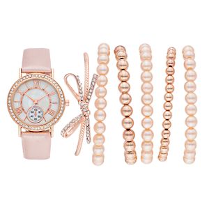 Women's Crystal Watch & Bracelet Set