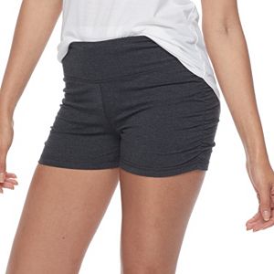 Junior's SO® Gray Ruched Yoga Shortie