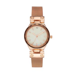 Women's Mesh Crystal Accent Watch