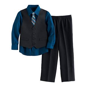 Boys 4-12 Van Heusen Tattersal 4-Piece Vest Set