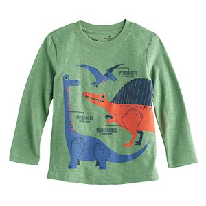 Toddler Boy Jumping Beans® Dinosaur Slubbed Long Sleeve Graphic Tee