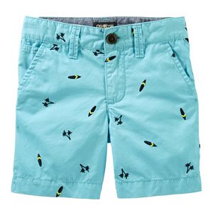 Boys 4-8 OshKosh B'gosh® Flat Front Embroidered Pattern Shorts