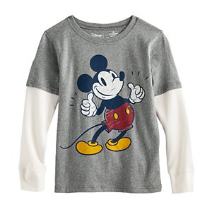 Disney's Mickey Mouse Boys 4-7x Mock Layer Softest Tee by Jumping Beans®