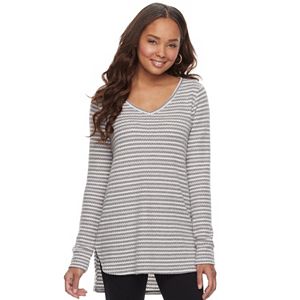 Women's SONOMA Goods for Life™ Supersoft V-Neck Waffle Weave Tunic