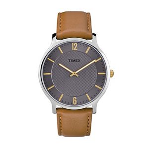 Timex Men's Metropolitan Skyline Leather Watch - TW2R49700JT