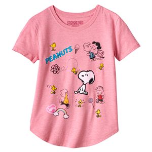 Girls Plus Size Peanuts Characters Graphic Tee