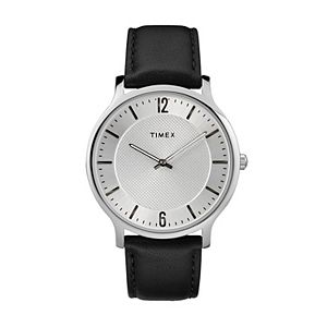 Timex Men's Metropolitan Skyline Leather Watch - TW2R50000JT