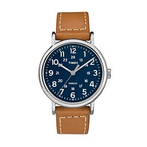 Timex Unisex Weekender Leather Watch - TW2R42500JT
