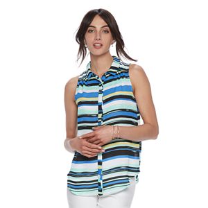 Women's ELLE™ Scallop Chiffon Blouse