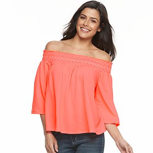 Women's Apt. 9® Smocked Off-the-Shoulder Top