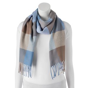 Softer Than Cashmere Colorblock Fringed Oblong Scarf