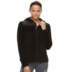 Women's FILA SPORT® Woven Detail Fleece Zip-Up Hoodie