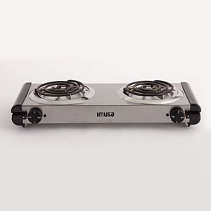 IMUSA Electric Stainless Steel Double Burner
