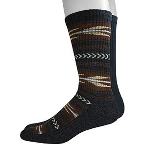 Men's Dockers 2-pack Southwestern and Solid Crew Socks