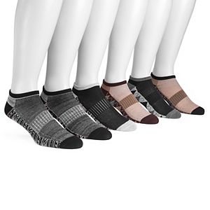 Men's MUK LUKS Fairisle 6-Pack No-Show Compression Arch Socks