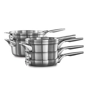 Calphalon Premier Space-Saving 8-pc. Stainless Steel Cookware Set