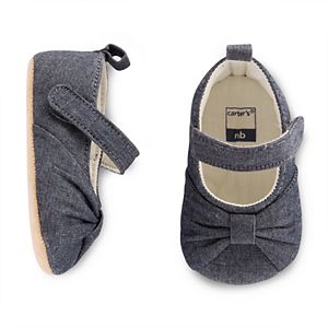 Baby Girl Carter's Chambray Mary Jane Crib Shoes