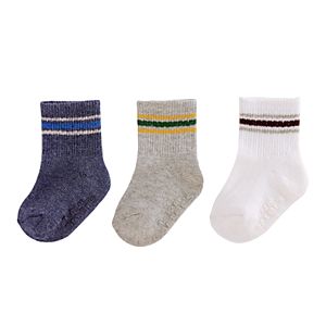 Baby / Toddler Boy Carter's 3-pk. Striped Trim Ribbed Crew Socks