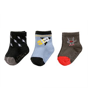 Baby / Toddler Boy Carter's 3-pk. Robot, Spaceship & Lightning Bolt Crew Socks