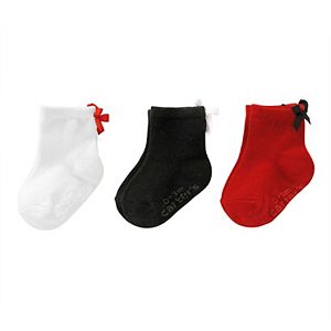 Baby / Toddler Girl Carter's 3-pk. Bow Crew Socks
