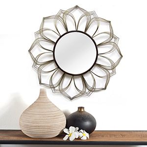 Stratton Home Decor Flower Mirror Wall Decor