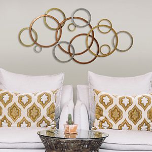 Stratton Home Decor Tri-Color Circles Wall Decor