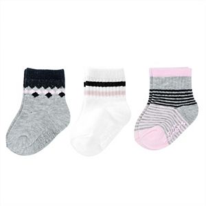 Baby / Toddler Girl Carter's 3-pk. Striped Crew Socks