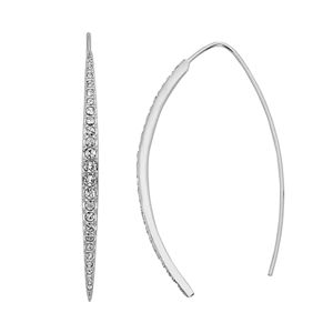 Diamond Splendor Crystal & Diamond Accent Sterling Silver Threader Earrings