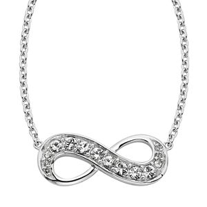 Diamond Splendor Sterling Silver Crystal & Diamond Accent Infinity Necklace